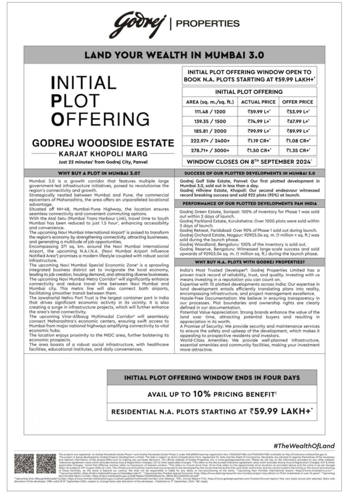 Godrej Woodside Estate Payment Plan